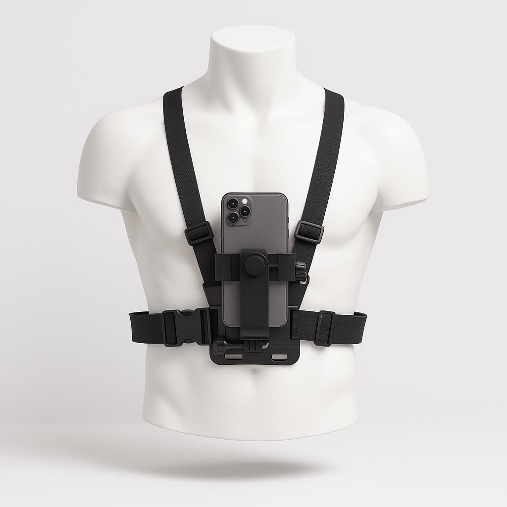 Support poitrine mains libres pour smartphone et caméra d’action